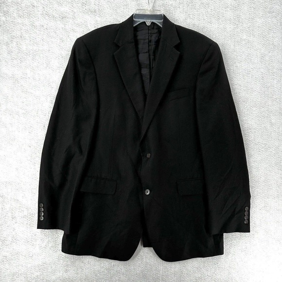 Hart Schaffner Marx Sport Coat Mens 42L‎ Black Loro Piana Cashmere Jacket